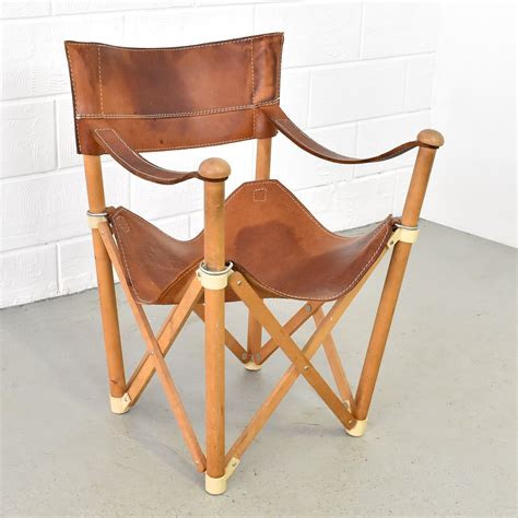 leather folding chair|Folding Leather Chair